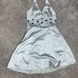 Y2K style Charlotte Russe halter formal prom date dress Juniors size Large.